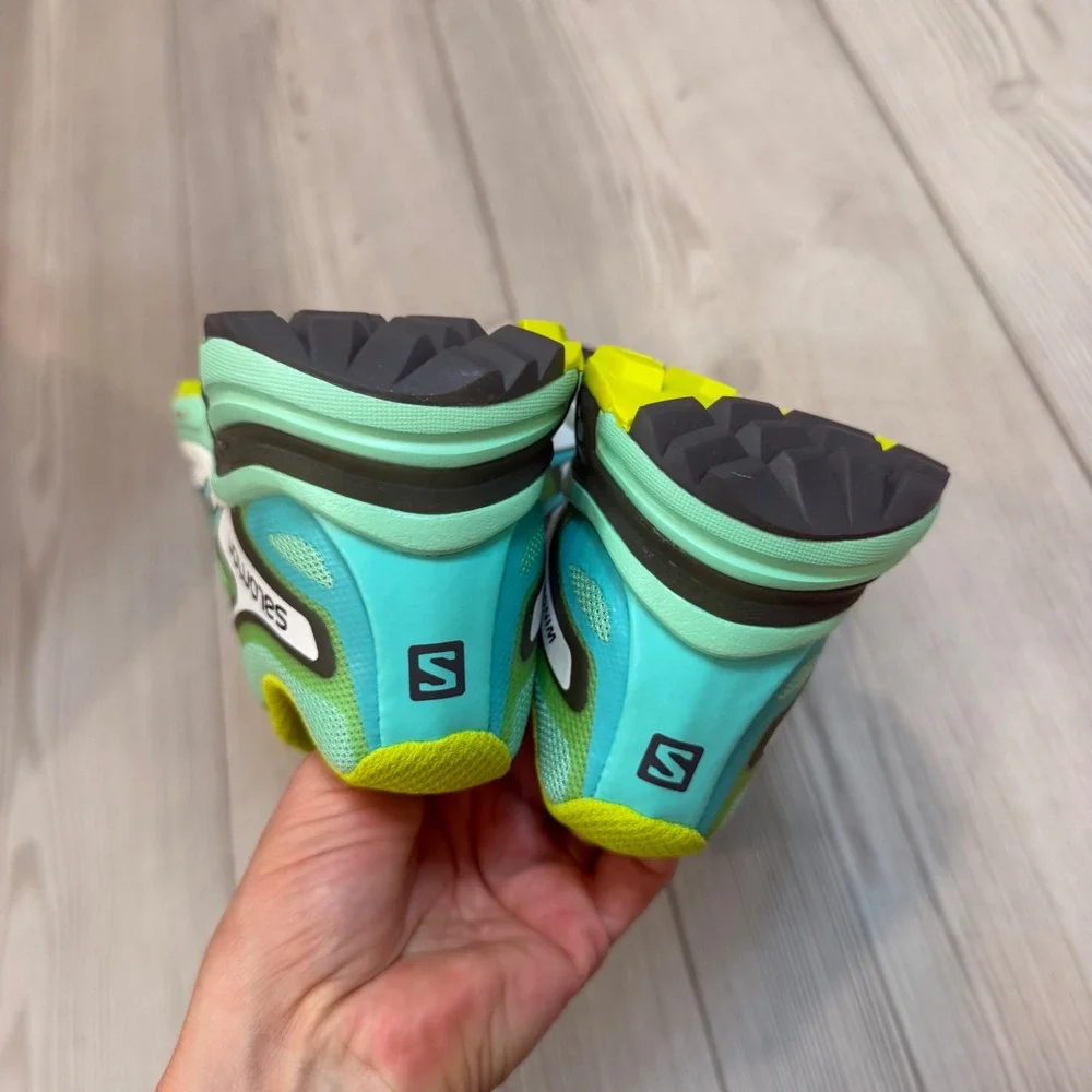 Salomon Wings Pro 2 W Trail Running Shoes Lucite Green Gecko Green 379088 6 NEW